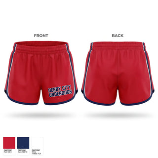 Womens Shorts, Derby City Underdogs, Baseball, Teamtime, Team time, sublimation, custom sports apparel, team uniforms, spirit wear, spiritwear, sports uniforms, custom shirts, team store, custom team store, fundraiser sports, apparel fundraiser
