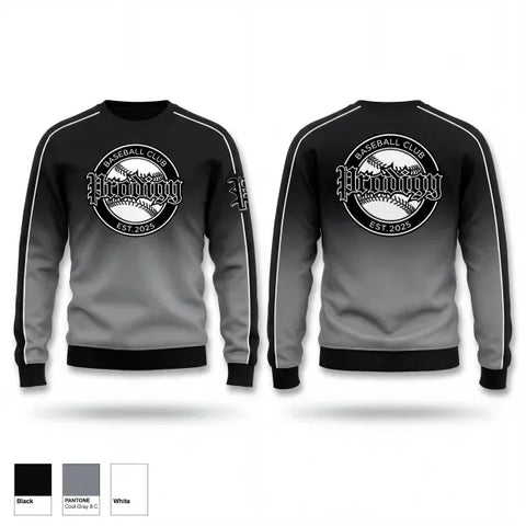 Crew Neck Sweatshirt, Prodigy, Baseball, Teamtime, Team time, sublimation, custom sports apparel, team uniforms, spirit wear, spiritwear, sports uniforms, custom shirts, team store, custom team store, fundraiser sports, apparel fundraiser