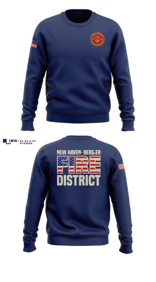 Crew Neck Sweatshirt, NEW HAVEN - BERGER FIRE DISTRICT, Fire Department, Teamtime, Team time, sublimation, custom sports apparel, team uniforms, spirit wear, spiritwear, sports uniforms, custom shirts, team store, custom team store, fundraiser sports, apparel fundraiser