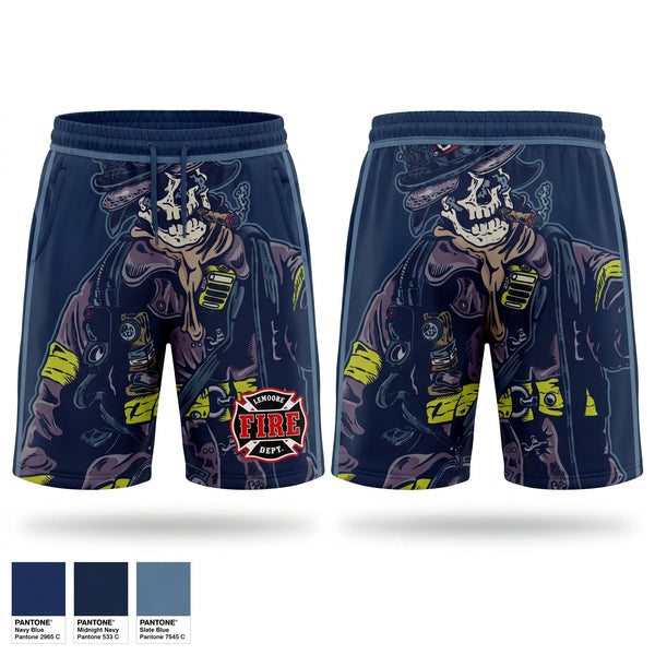 Athletic Shorts With Pockets, Lemoore Volunteer Fire Department, Fire Department, Teamtime, Team time, sublimation, custom sports apparel, team uniforms, spirit wear, spiritwear, sports uniforms, custom shirts, team store, custom team store, fundraiser sports, apparel fundraiser
