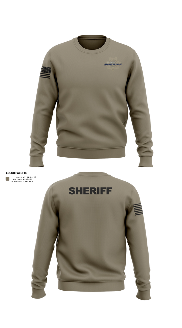 Crew Neck Sweatshirt, Flathead County Sheriff's Office, Police, Teamtime, Team time, sublimation, custom sports apparel, team uniforms, spirit wear, spiritwear, sports uniforms, custom shirts, team store, custom team store, fundraiser sports, apparel fundraiser