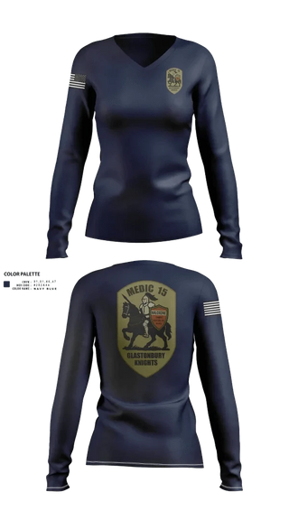 Womens Long Sleeve Vneck Shirt, Engine 15, , Teamtime, Team time, sublimation, custom sports apparel, team uniforms, spirit wear, spiritwear, sports uniforms, custom shirts, team store, custom team store, fundraiser sports, apparel fundraiser
