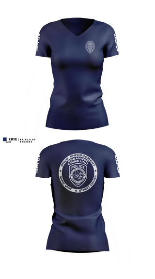 Womens Short Sleeve Vneck Shirt, Robstown Police Department Organized Crime Unit, Police, Teamtime, Team time, sublimation, custom sports apparel, team uniforms, spirit wear, spiritwear, sports uniforms, custom shirts, team store, custom team store, fundraiser sports, apparel fundraiser
