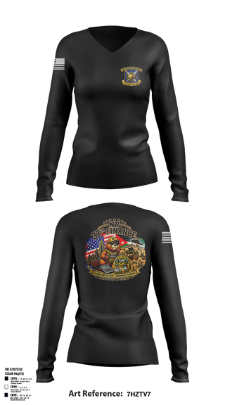 Womens Long Sleeve Vneck Shirt, 37TH, National Guard, Teamtime, Team time, sublimation, custom sports apparel, team uniforms, spirit wear, spiritwear, sports uniforms, custom shirts, team store, custom team store, fundraiser sports, apparel fundraiser