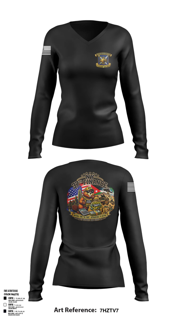 Womens Long Sleeve Vneck Shirt, 37TH, National Guard, Teamtime, Team time, sublimation, custom sports apparel, team uniforms, spirit wear, spiritwear, sports uniforms, custom shirts, team store, custom team store, fundraiser sports, apparel fundraiser