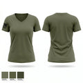 MWHS-1 1155264 Women's Short Sleeve V-neck Shirt - 1