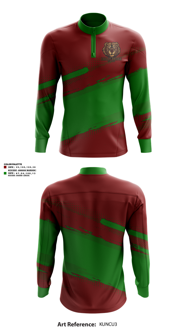 Quarter Zip Jacket, Bailey Bridge Middle School Cheer, Cheer, Teamtime, Team time, sublimation, custom sports apparel, team uniforms, spirit wear, spiritwear, sports uniforms, custom shirts, team store, custom team store, fundraiser sports, apparel fundraiser