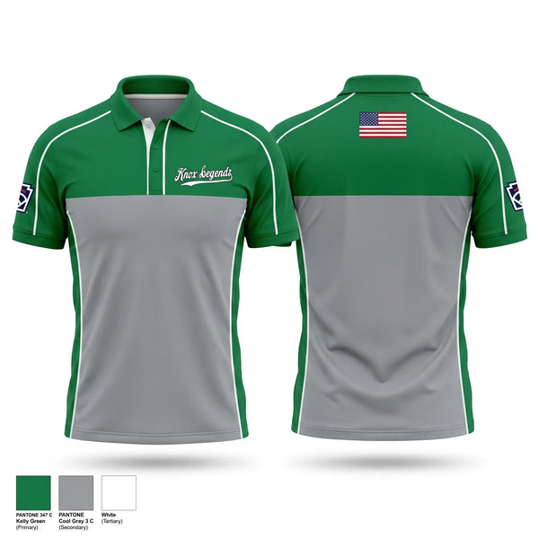 Short Sleeve Performance Polo, Knox Legends, Baseball, Teamtime, Team time, sublimation, custom sports apparel, team uniforms, spirit wear, spiritwear, sports uniforms, custom shirts, team store, custom team store, fundraiser sports, apparel fundraiser