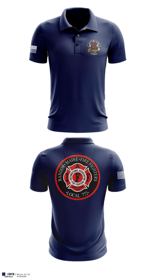 Short Sleeve Performance Polo, Bangor fire, Fire Department, Teamtime, Team time, sublimation, custom sports apparel, team uniforms, spirit wear, spiritwear, sports uniforms, custom shirts, team store, custom team store, fundraiser sports, apparel fundraiser