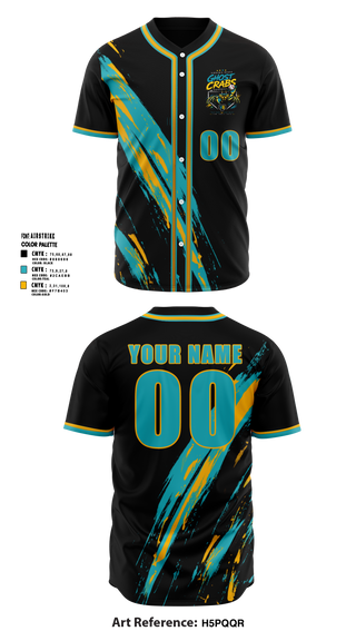 Full Button Baseball Jersey, Ghost Crabs, Baseball, Teamtime, Team time, sublimation, custom sports apparel, team uniforms, spirit wear, spiritwear, sports uniforms, custom shirts, team store, custom team store, fundraiser sports, apparel fundraiser