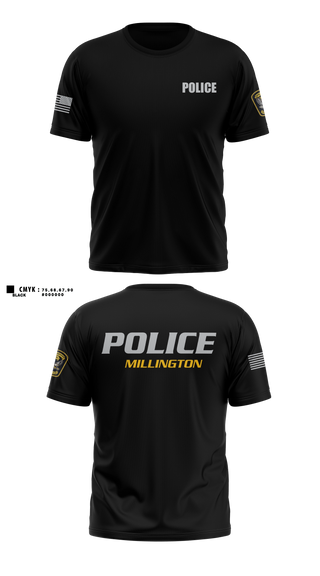 Short Sleeve Performance Shirt, Millington Police Department, Police, Teamtime, Team time, sublimation, custom sports apparel, team uniforms, spirit wear, spiritwear, sports uniforms, custom shirts, team store, custom team store, fundraiser sports, apparel fundraiser