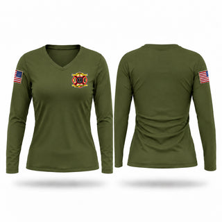 Womens Long Sleeve Vneck Shirt, Terry Volunteer Fire Department, Fire Department, Teamtime, Team time, sublimation, custom sports apparel, team uniforms, spirit wear, spiritwear, sports uniforms, custom shirts, team store, custom team store, fundraiser sports, apparel fundraiser