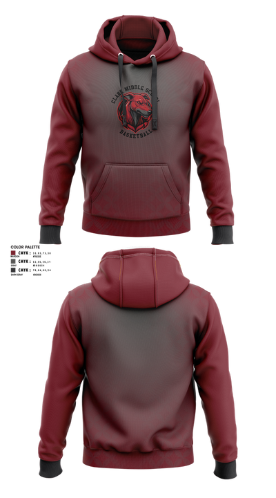 Clark Middle School 62520658 Hoodie - 1