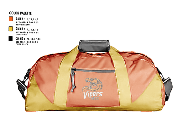 Duffle Bag, Vipers Nyc, Men's Basketball, Teamtime, Team time, sublimation, custom sports apparel, team uniforms, spirit wear, spiritwear, sports uniforms, custom shirts, team store, custom team store, fundraiser sports, apparel fundraiser