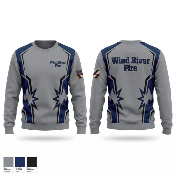 Crew Neck Sweatshirt, Wind River Fire, Fire Department, Teamtime, Team time, sublimation, custom sports apparel, team uniforms, spirit wear, spiritwear, sports uniforms, custom shirts, team store, custom team store, fundraiser sports, apparel fundraiser
