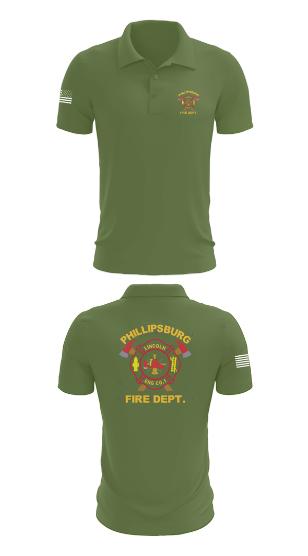 Short Sleeve Performance Polo, PHILLIPSBURG FIRE DEPARTMENT, , Teamtime, Team time, sublimation, custom sports apparel, team uniforms, spirit wear, spiritwear, sports uniforms, custom shirts, team store, custom team store, fundraiser sports, apparel fundraiser