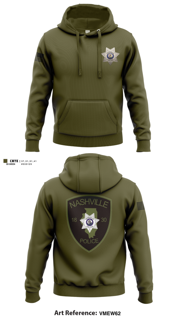Hoodie, Nashville Police Department, IL, Police, Teamtime, Team time, sublimation, custom sports apparel, team uniforms, spirit wear, spiritwear, sports uniforms, custom shirts, team store, custom team store, fundraiser sports, apparel fundraiser