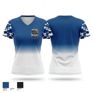 Womens Short Sleeve Vneck Shirt, Michiana Magic, Men's Basketball, Teamtime, Team time, sublimation, custom sports apparel, team uniforms, spirit wear, spiritwear, sports uniforms, custom shirts, team store, custom team store, fundraiser sports, apparel fundraiser