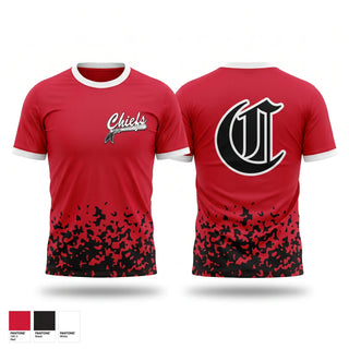 Short Sleeve Performance Shirt, Chiefs, Baseball, Teamtime, Team time, sublimation, custom sports apparel, team uniforms, spirit wear, spiritwear, sports uniforms, custom shirts, team store, custom team store, fundraiser sports, apparel fundraiser