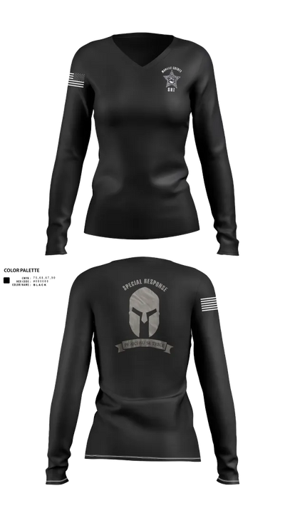 Special Response Team 64317500 Women's Long Sleeve V-neck Shirt - 21