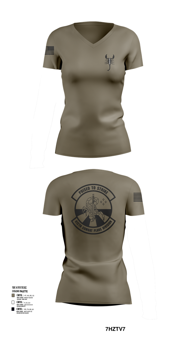 Womens Short Sleeve Vneck Shirt, 612 Combat Plans Division, , Teamtime, Team time, sublimation, custom sports apparel, team uniforms, spirit wear, spiritwear, sports uniforms, custom shirts, team store, custom team store, fundraiser sports, apparel fundraiser