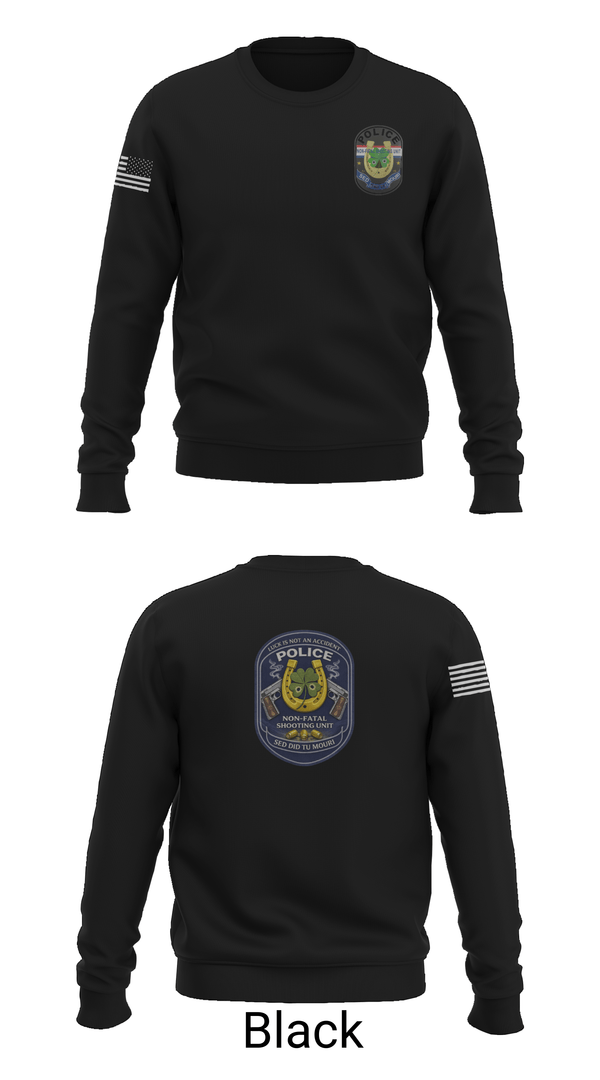 Crew Neck Sweatshirt, Non Fatal Shooting Unit, Police, Teamtime, Team time, sublimation, custom sports apparel, team uniforms, spirit wear, spiritwear, sports uniforms, custom shirts, team store, custom team store, fundraiser sports, apparel fundraiser