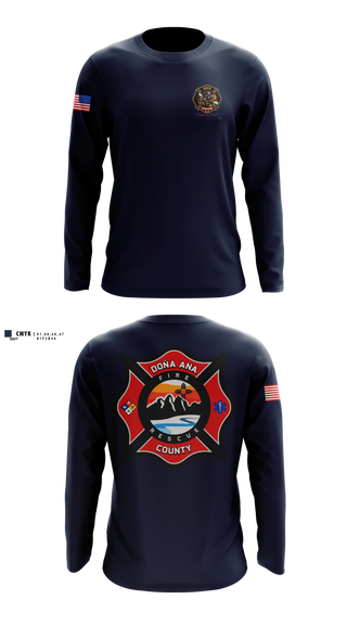 Long Sleeve Performance Shirt, Dona Ana fire Rescue Station 42, Fire Department, Teamtime, Team time, sublimation, custom sports apparel, team uniforms, spirit wear, spiritwear, sports uniforms, custom shirts, team store, custom team store, fundraiser sports, apparel fundraiser