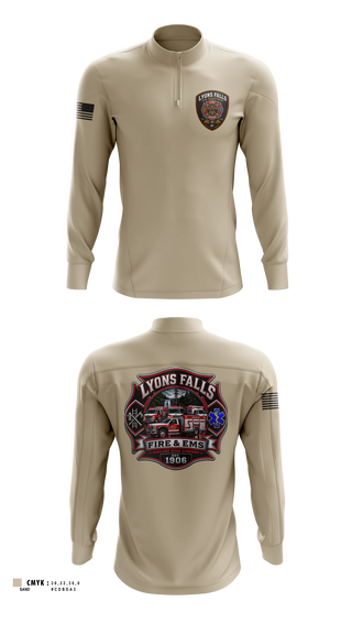 Quarter Zip Jacket, Lyons falls fire, Fire Department, Teamtime, Team time, sublimation, custom sports apparel, team uniforms, spirit wear, spiritwear, sports uniforms, custom shirts, team store, custom team store, fundraiser sports, apparel fundraiser