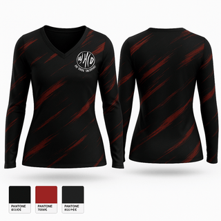 Womens Long Sleeve Vneck Shirt, We Hoop Different, Men's Basketball, Teamtime, Team time, sublimation, custom sports apparel, team uniforms, spirit wear, spiritwear, sports uniforms, custom shirts, team store, custom team store, fundraiser sports, apparel fundraiser