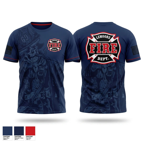 Old School Cotton Feel Shirt, Lemoore Volunteer Fire Department, Fire Department, Teamtime, Team time, sublimation, custom sports apparel, team uniforms, spirit wear, spiritwear, sports uniforms, custom shirts, team store, custom team store, fundraiser sports, apparel fundraiser