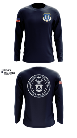 Long Sleeve Performance Shirt, Southside composite squadron, Air Force, Teamtime, Team time, sublimation, custom sports apparel, team uniforms, spirit wear, spiritwear, sports uniforms, custom shirts, team store, custom team store, fundraiser sports, apparel fundraiser