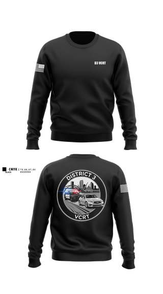 Crew Neck Sweatshirt, D3 Violent Crimes Reduction Team, Police, Teamtime, Team time, sublimation, custom sports apparel, team uniforms, spirit wear, spiritwear, sports uniforms, custom shirts, team store, custom team store, fundraiser sports, apparel fundraiser