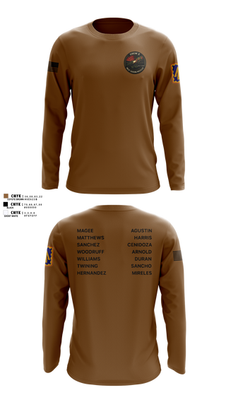 Long Sleeve Performance Shirt, Meat Seeking Missiles, Army, Teamtime, Team time, sublimation, custom sports apparel, team uniforms, spirit wear, spiritwear, sports uniforms, custom shirts, team store, custom team store, fundraiser sports, apparel fundraiser
