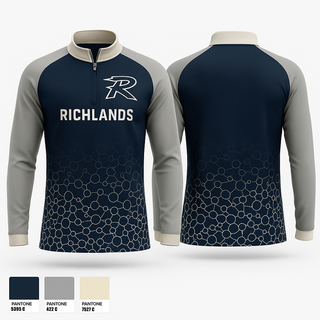 Quarter Zip Jacket, Richlands, , Teamtime, Team time, sublimation, custom sports apparel, team uniforms, spirit wear, spiritwear, sports uniforms, custom shirts, team store, custom team store, fundraiser sports, apparel fundraiser