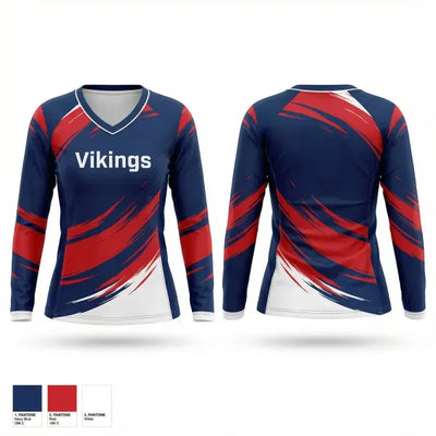 Vikings 68445161 Women's Long Sleeve V-neck Shirt - 1