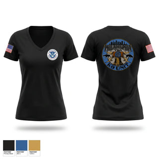 Womens Short Sleeve Vneck Shirt, TSA K9, Police, Teamtime, Team time, sublimation, custom sports apparel, team uniforms, spirit wear, spiritwear, sports uniforms, custom shirts, team store, custom team store, fundraiser sports, apparel fundraiser