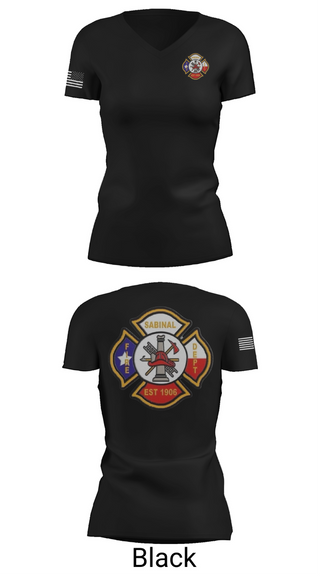 Womens Short Sleeve Vneck Shirt, Sabinal Volunteer Fire Department, Fire Department, Teamtime, Team time, sublimation, custom sports apparel, team uniforms, spirit wear, spiritwear, sports uniforms, custom shirts, team store, custom team store, fundraiser sports, apparel fundraiser