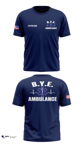 Short Sleeve Performance Shirt, B.Y.E. AMBULANCE SERVICE INC., EMS/EMT, Teamtime, Team time, sublimation, custom sports apparel, team uniforms, spirit wear, spiritwear, sports uniforms, custom shirts, team store, custom team store, fundraiser sports, apparel fundraiser