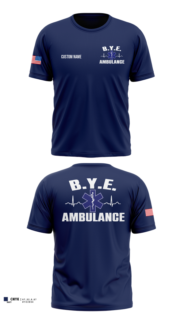 B.Y.E. AMBULANCE SERVICE INC. Old School Cotton Feel Shirt - 100