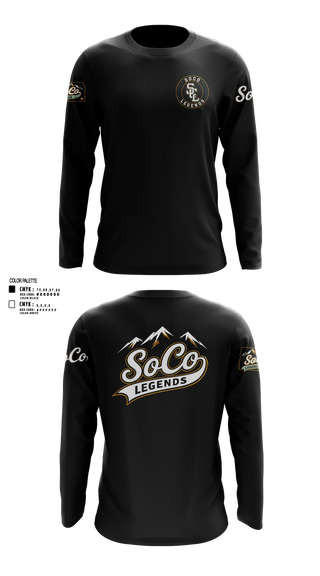 Long Sleeve Performance Shirt, SoCo Legands, Baseball, Teamtime, Team time, sublimation, custom sports apparel, team uniforms, spirit wear, spiritwear, sports uniforms, custom shirts, team store, custom team store, fundraiser sports, apparel fundraiser