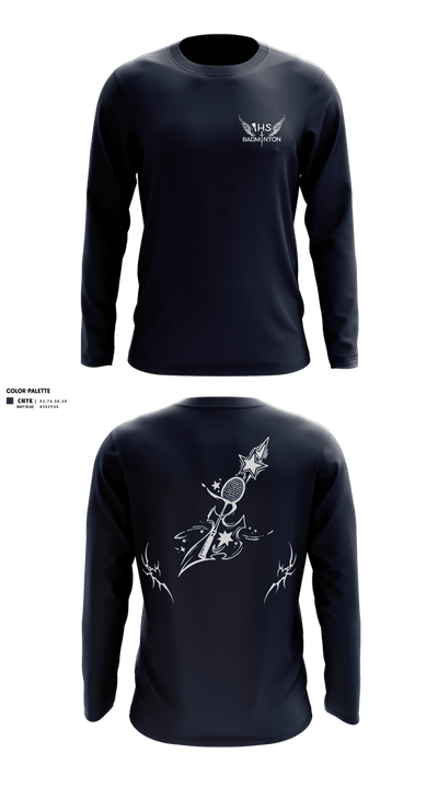 Irvington High School Badminton 69928191 Long Sleeve Performance Shirt 2