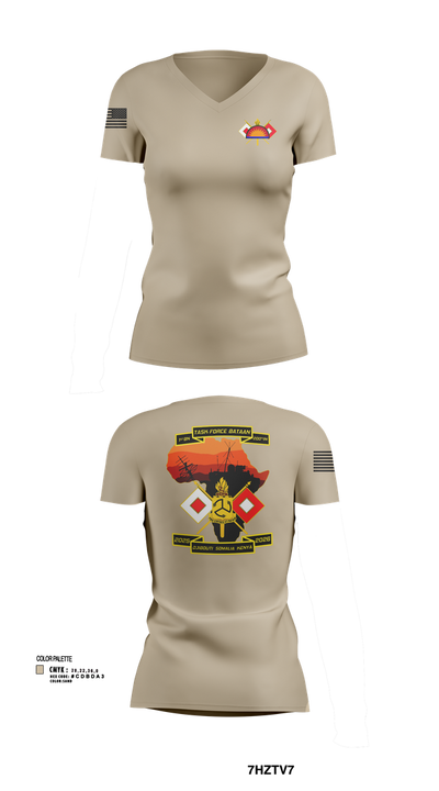 Task Force Bataan 78536207 Women's Short Sleeve V-neck Shirt - 102