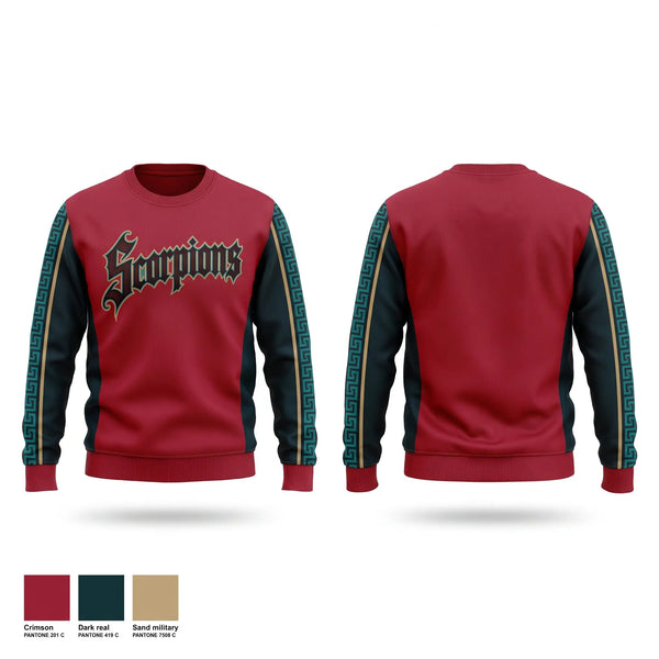 Crew Neck Sweatshirt, Scorpions, Baseball, Teamtime, Team time, sublimation, custom sports apparel, team uniforms, spirit wear, spiritwear, sports uniforms, custom shirts, team store, custom team store, fundraiser sports, apparel fundraiser