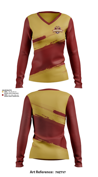 Womens Long Sleeve Vneck Shirt, Carvers Bay Cheer, Cheer, Teamtime, Team time, sublimation, custom sports apparel, team uniforms, spirit wear, spiritwear, sports uniforms, custom shirts, team store, custom team store, fundraiser sports, apparel fundraiser