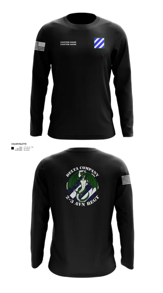 Long Sleeve Performance Shirt, D Co. 2-3 AVN REGT “Dragons”, Army, Teamtime, Team time, sublimation, custom sports apparel, team uniforms, spirit wear, spiritwear, sports uniforms, custom shirts, team store, custom team store, fundraiser sports, apparel fundraiser