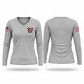 Menchalville Fire Department Women's Long Sleeve V-neck Shirt - 1