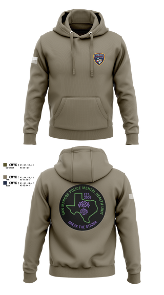 Hoodie, SMPD Mental Health Unit, Police, Teamtime, Team time, sublimation, custom sports apparel, team uniforms, spirit wear, spiritwear, sports uniforms, custom shirts, team store, custom team store, fundraiser sports, apparel fundraiser