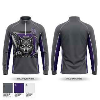Quarter Zip Jacket, Dungeness Greywolves, Baseball, Teamtime, Team time, sublimation, custom sports apparel, team uniforms, spirit wear, spiritwear, sports uniforms, custom shirts, team store, custom team store, fundraiser sports, apparel fundraiser
