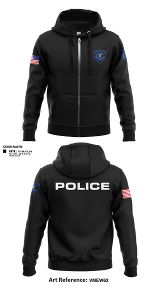 Zip Hoodie, Colcord Police Dept, , Teamtime, Team time, sublimation, custom sports apparel, team uniforms, spirit wear, spiritwear, sports uniforms, custom shirts, team store, custom team store, fundraiser sports, apparel fundraiser