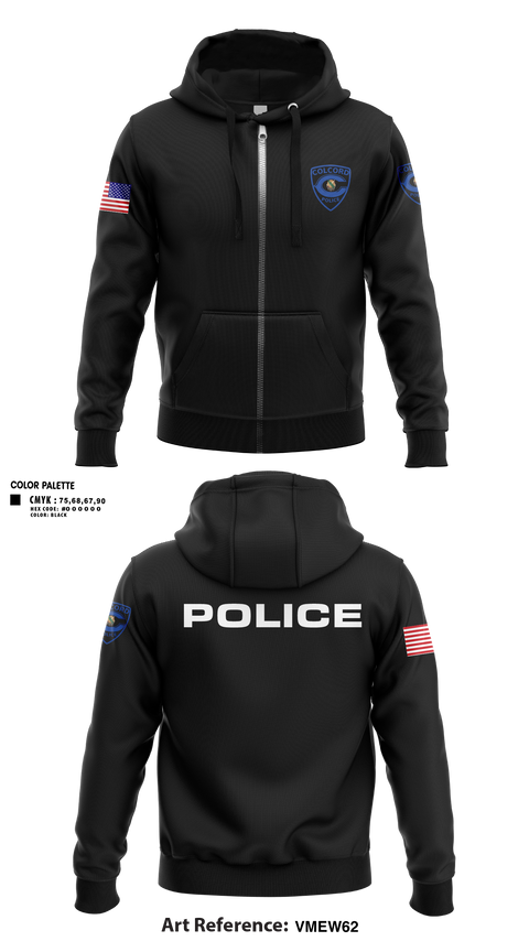 Zip Hoodie, Colcord Police Dept, , Teamtime, Team time, sublimation, custom sports apparel, team uniforms, spirit wear, spiritwear, sports uniforms, custom shirts, team store, custom team store, fundraiser sports, apparel fundraiser